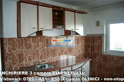 Inchiriere apartament 3 camere Tineretului decomandat mobilat - foto 4