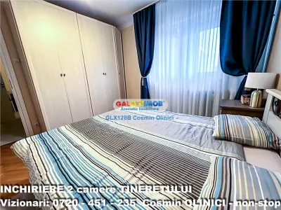Inchiriere apartament 2 camere Tineretului vedere parc mobilat - foto 6
