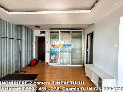 Inchiriere apartament 2 camere Tineretului vedere parc mobilat - foto 3