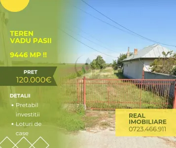 Teren Vadu Pasii pentru investitii ! - Vadu Pasii