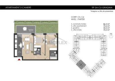 3 camere cu gradina si acces la piscina – viata moderna intr-un complex exclusivist - foto 9