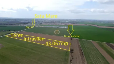 Teren Intravilan 43.067 mp | Deschidere DN19F | Odoreu – Satu Mare | Oportunitate  de Investiție - foto 5