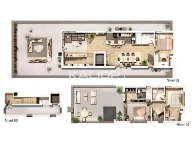 Penthouse 2 niveluri I 4 camere I 125.56 mp I terasa 151 mp  I  zona Parcului Central - foto 2