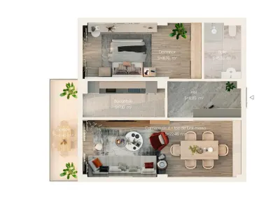 Apartament 2 camere 64mp - Valea Lupului - foto 8
