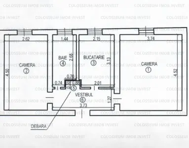 Apartament cu 2 camere, decomandat - zona Centru Civic - foto 6