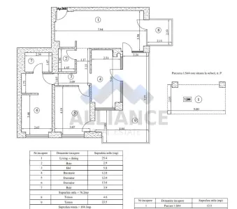 Penthouse- 3 camere, partial mobiliat, Silk District - foto 17