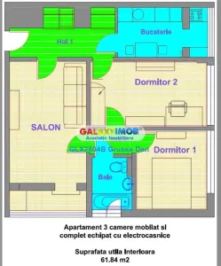 eroii revolutiei 3cam 65mp modern etaj 9 1980 AC balcon parcare metrou - foto 14