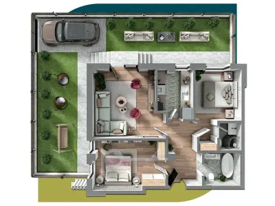 Comision 0% Apartament 3 camere Galata, parter, curte proprie, 2 bai, parcare inclusa,  - foto 6