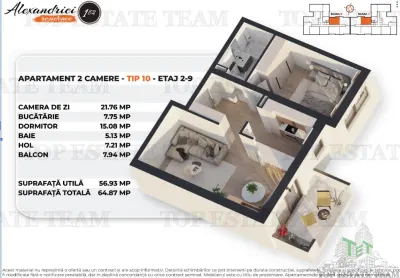 Apartament 2 camere terasa 8 mp, constructie noua cu vedere spre Rasarit in Rahova, Bucuresti - foto 7