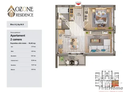 Ap tip studio, bloc nou, Ozone City, TVA inclus, comision 0% - foto 2