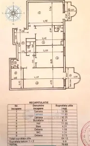 Apartament 3 camere Decomandat | Ultracentral Târgu Cucu | 71 mp | Mobilat - foto 13