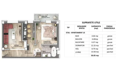 Capat CUG Apartament 2 camere  D et 1 50 mp  ASTORIA Lunca Cetatuii - foto 3
