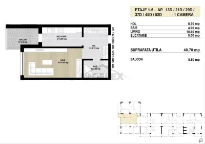 Garsoniera premium in ansamblu rezidential nou 2025 - Bucuresti