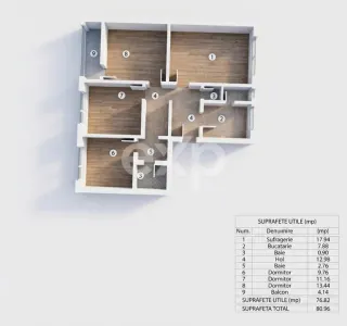Apartament 4 camere, 81 mp – Negru Voda, Pitești | Ideal pentru familie - foto 2