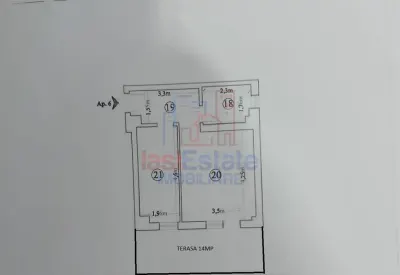 Apartament cu 1 camera intabulat - Hlincea  - terasa mare - foto 8