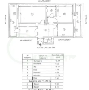 Apartament cu 3 camere decomandat, 65 mp – Cartierul Nord | 2 balcoane - foto 15