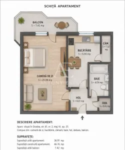 Antony Estate | Apartament de vanzare, 1 camera - Zona Dragos Voda - Oradea - foto 10