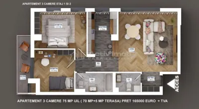 Apartamente noi de 2 si 3 camere zona Sisesti - foto 7