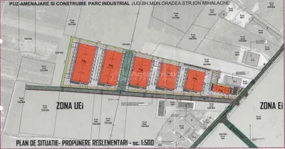 Teren in parc industrial 41792 mp  - cu toate utilitatile - foto 6