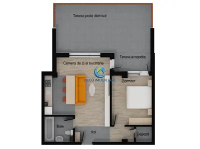 Apartament 2 camere cu terasa, bloc nou, Floresti, Muzeul Apei - foto 3