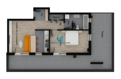 Apartament 2 camere cu terasa, bloc nou, Floresti, Muzeul Apei - foto 2