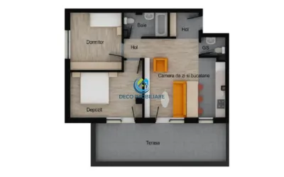 Apartament 3 camere cu terasa, bloc nou, Floresti, Muzeul Apei - foto 2