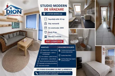 Studio Dr Taberei, metrou, bloc 2005 + boxa - Bucuresti