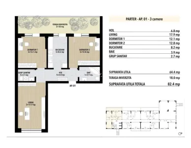 3 camere decomandat - 82.40 mp - Platinum Residence - Metalurgiei - 0% Comision - foto 15