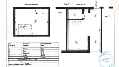 Apartament modern 53 mp  pe 2 niveluri -  complet utilat – Nufărul - foto 14