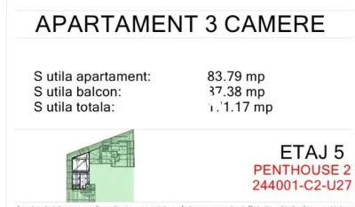 Apartament de 3 camere tip penthouses Carol Viilor - foto 7