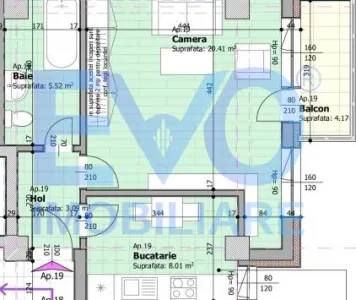 Apartament cu 1 camera de vanzare, 41,19 mp, decomandat, zona Galata - foto 2
