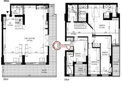 Investitie! Penthouse  vedere panoramica! Terasa 144 mp! - foto 8