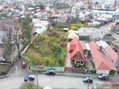 teren 1.616 mp, D=28 ml, central zona case, autorizatie 3 cladiri P+2 - Focsani