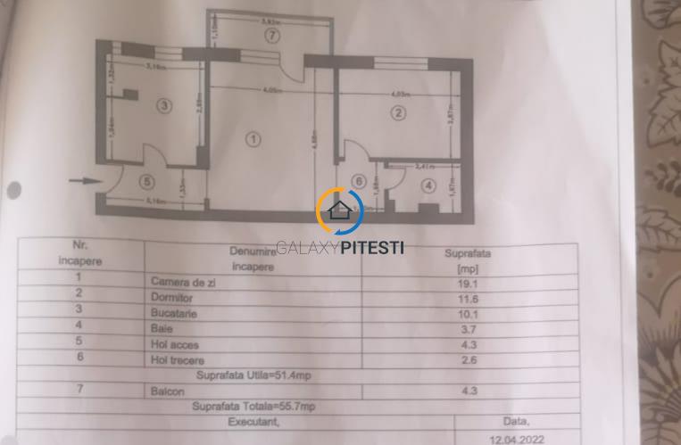 Vanzare apartament 2 camere Prundu - Pitesti