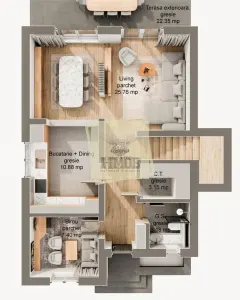 Casa Individuala cu 5 camere 3 bai  terasa  in Sura Mare - foto 6
