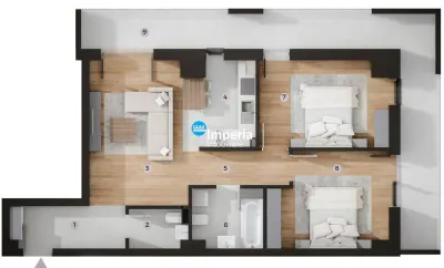 Apartamente noi 3 camere, 2 bai , Tatarasi - Kaufland, Pret Promotional! - foto 3