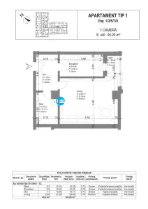 Apartament 1 cam, decomandat, 47 mp, de vanzare,bloc nou in zona Galata, (Arcadia) - foto 7