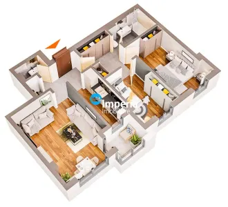 Proiect Deosebit, Apartament 3 camere D, 2 bai, zona Dacia- Pacurari - foto 9