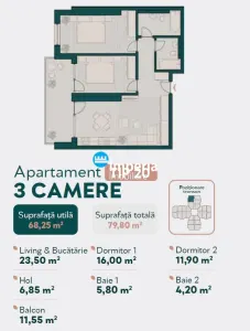 ROSETTI, Proiect nou deosebit, apartamente 3 camere - foto 3