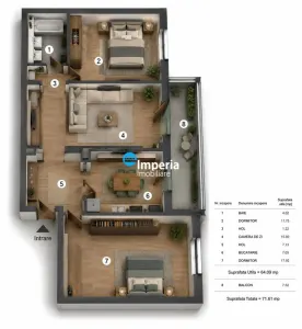 Apartament 3 camere renovat complet, etaj 1, zona BRD Rond Vechi - foto 6