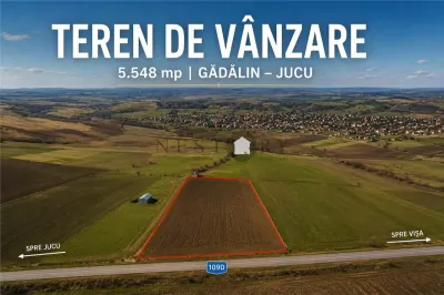 Teren 5.548 mp cu Aviz Favorabil pentru Introducere in Intravilan | Gădălin - Jucu - Gadalin