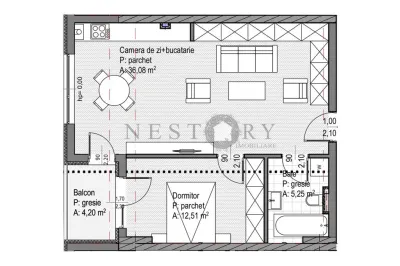 Apartament 2 camere|54 mp|PARC VIEW|garaj|finisat|Sopor - foto 5