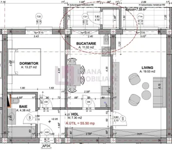 Apartament 2 camere | Doamna Stanca | 2 balcoane |  incalzire pardoseala | 2 - foto 5