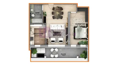 Apartament 2 camere PREMIUM | terasa mare | FINISAT LA CHEIE (Do) - foto 6