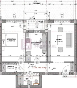 Apartament 2 camere | Doamna Stanca | gradina 53| incalzire pardoseala | 2 - foto 5