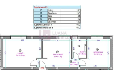Apartament 2 camere | Selimbar - Lidl | NOU | intabulat | C1 - foto 8