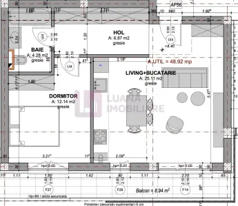 Apartament 2 camere | Doamna Stanca |  balcon | incalzire pardoseala | 2 - foto 5