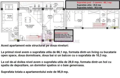 Apartament 4 camere de vanzare | 3 bai | amenajat complet | zona Mandra | lift - foto 14