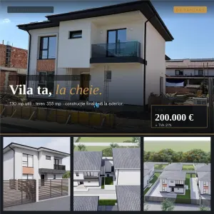 VILA Individuala, 4 cam, 2026,  incalzire in pardoseala, deosebita - Bragadiru