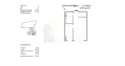 Gara, apartament cu 1 camera D, Bloc nou - foto 7